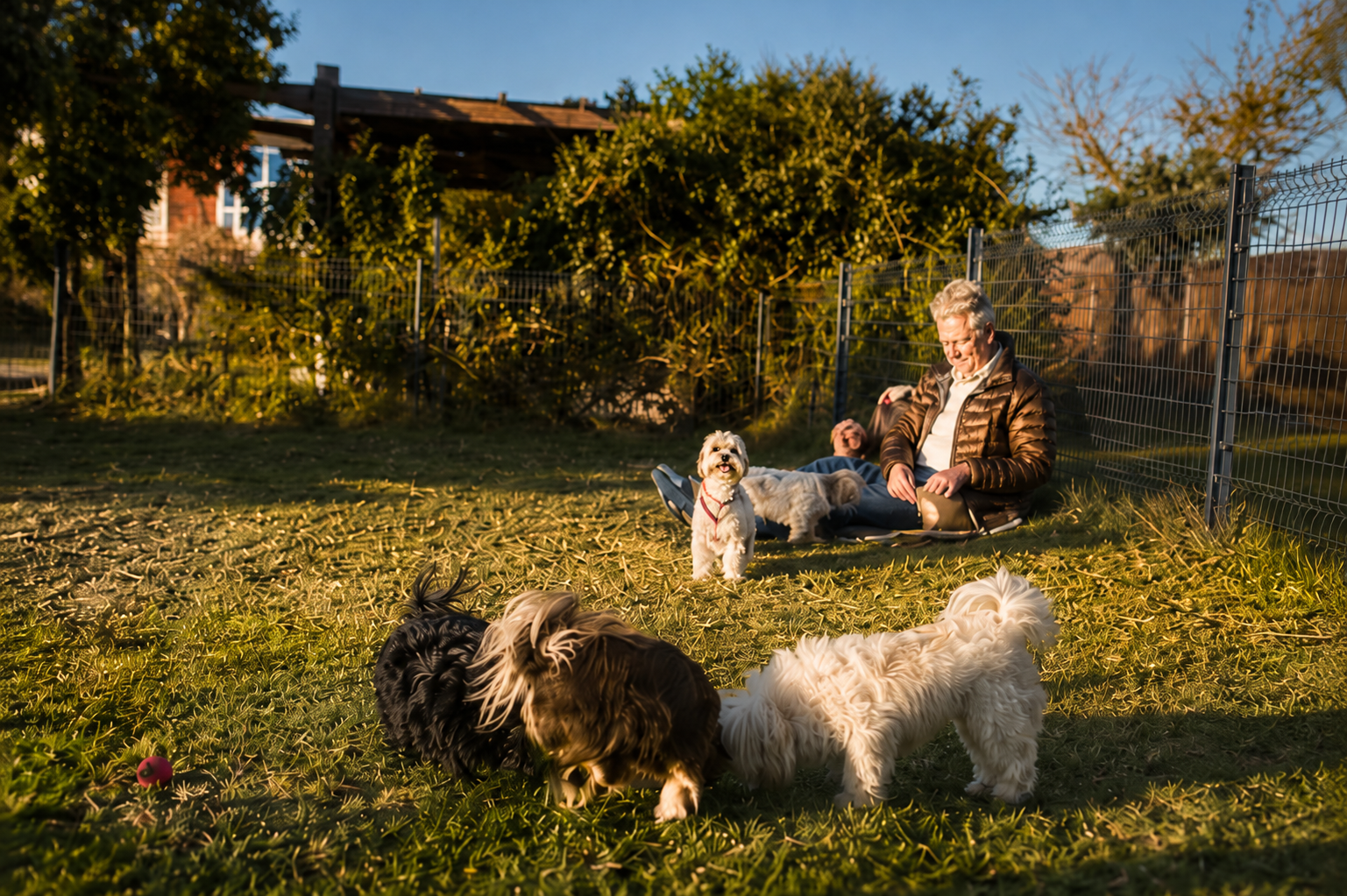 dogs playing at Leadville dog park